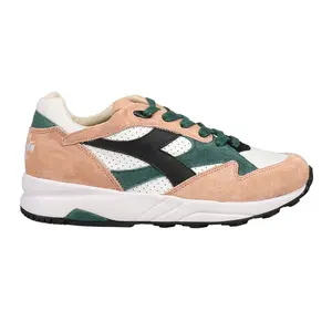 diadora Mens Eclipse Italia Perforated Lace Up Sneakers Shoes Casual - Green, Pink, White