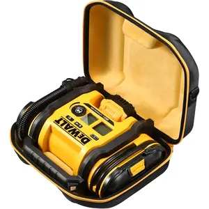 Hard Case, Protective Custom-Fit Padded Storage Bag with YKK Zippers, Form-Fitting Shell, and Wide  Strap for DEWALT DCC020IB 20V Max Air Compressor Tire Inflator (CASE ONLY)