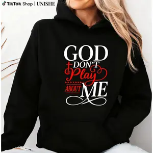 100% God Don’t Play About Me Hoodie – Christian Faith Long Sleeve Top