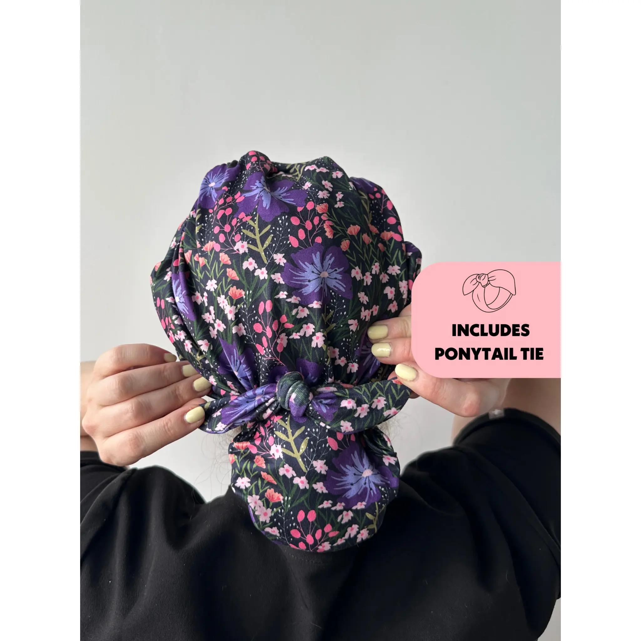 DuoStyle Scrub Hat - Violet Fields