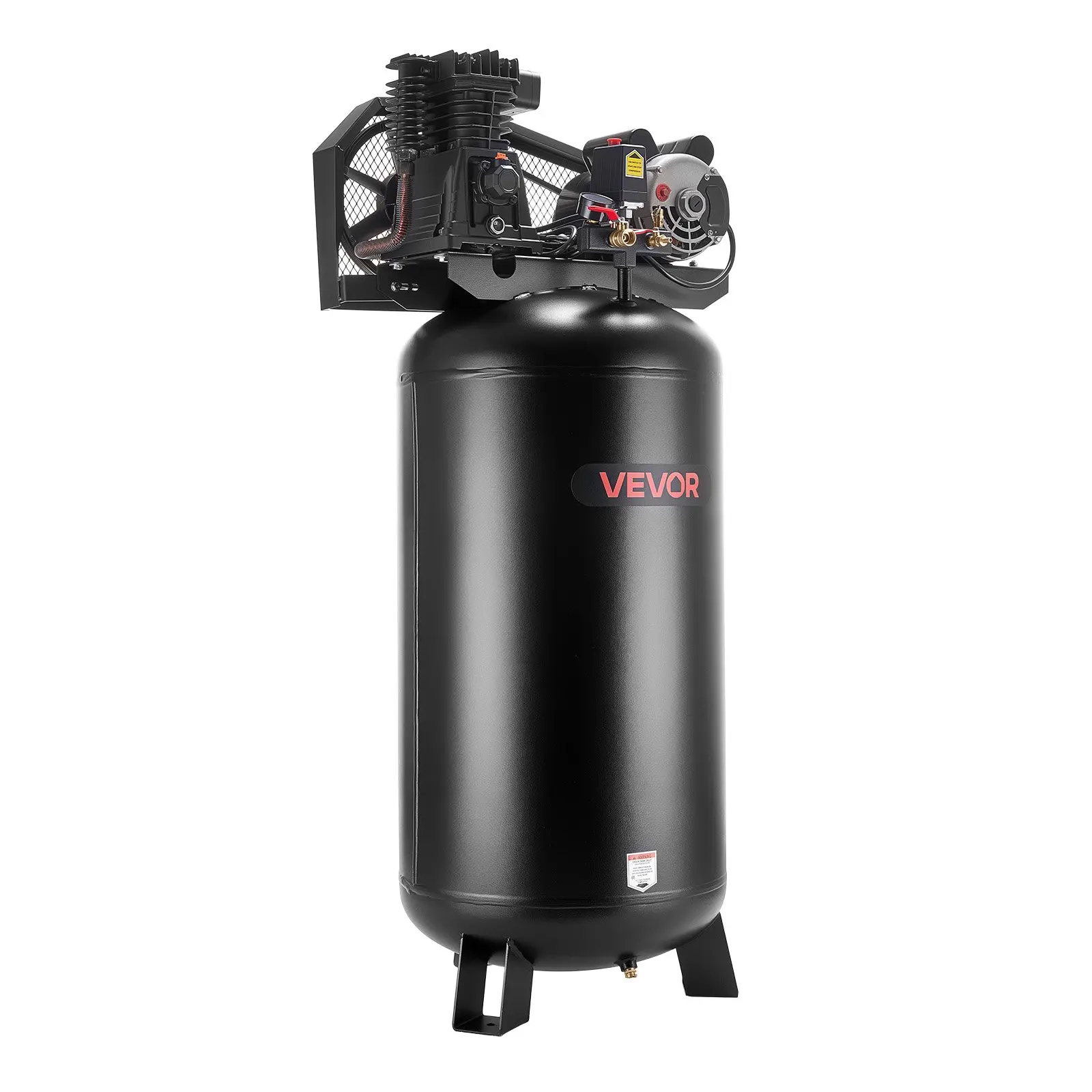 【DealsForYouDays】VEVOR 60 Gallons Heavy-Duty Air Compressor, 3.7HP 8 SCFM at 90PSI Air Compressors Max 155PSI Pressure, Oil-Lubricated Compressor Tank for Industrial Manufacturing, Large Workshops (230V 60Hz, No-Plug)