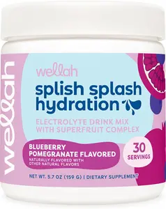 Splish Splash Hydration Electrolyte Drink Mix (Blueberry Pomegranate Flavored, 30 Servings)