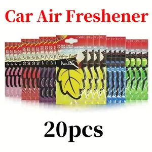 Creative leaf shape car aromatherapy hanging piece (20 pieces) - tea paper fragrance, car interior atmosphere decoration accessories, Car Aroma Diffuser