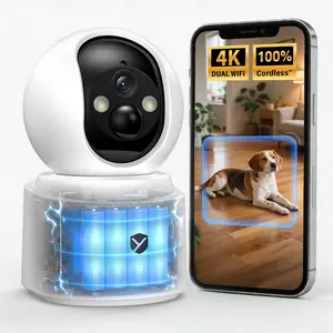 [New product]Cordless Camera：30 Days Long Battery Life（6000mAh）,4K HD Clear Picture WiFi Security with Spotlight and Two-Way Audio,Eesy To Install,Cloud/SD Storage Protection ,cameras for home security  #Mother's Day Gift Rechargeable Mount