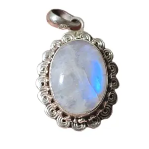 Handmade 925 silver & moonstone pendant