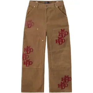 HMDD Corduroy Carpenter Pant Brown Red Patches