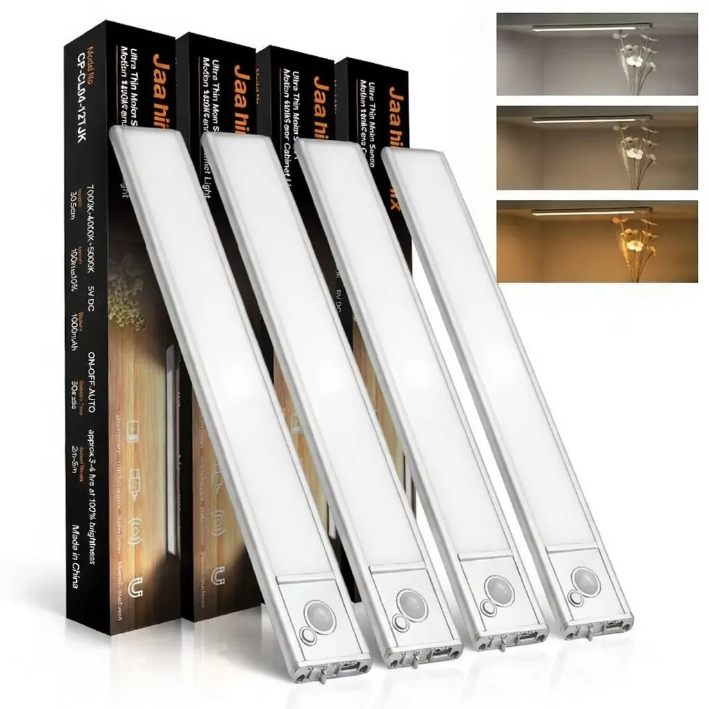 cabinet lighting equipment, a 1500-milliampererechargeable wireless sensor lamp with motion sensingfunction, featuring magnetic design, suitable for kitchens,cloakrooms, stairways and other places