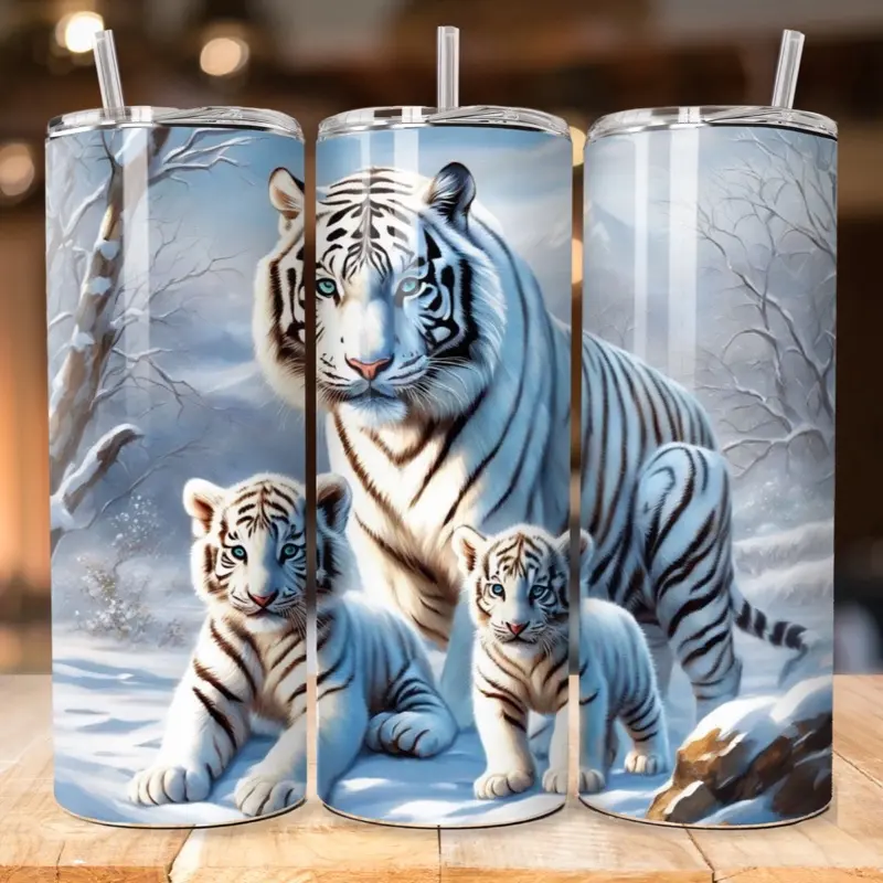 White Tiger Tumbler Drinkware