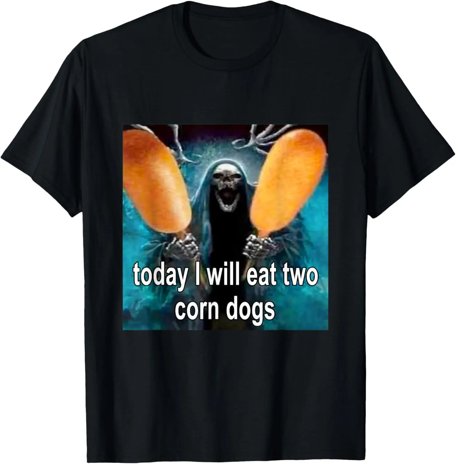 [100% Cotton] Today I Will Eat Two Corn Dogs Meme T-Shirt