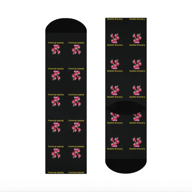Aesthetics Luxe Baddie Brewery Onyx Luxe Socks III - One Size Fits Women 5-12 US, Fully Cushioned Heel-To-Toe Comfort, 200 Needle Knit Premium Socks