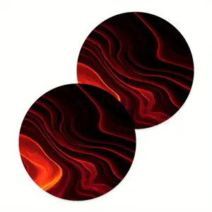 2-Pack "Fiery Red Wave" Absorbent Car Cup Holders - Stylish Red & Marble Design, Quick-Dry Material, Durable Rubber Cup Holders for Car Interior & Home Use, Perfect Christmas, Halloween, Birthday, Party Gifts, Car Cup Holder, Home Decor, Car Accessories