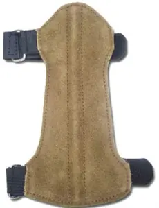 Archery Suede Arm Guard Unisex Size 19cm Long x 8cm 2 Straps- Hunting Arm Guard