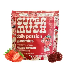 SuperMush Goat Weed Gummies - Goatweed for Men & Women with Cordyceps, Reishi & Maca Root - Maximize Blood Flow, Ignite Feel-Good Vibes & Lasting Energy