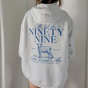 He Left The 99 To Rescue Me Bible Verse Hoodie Blue Coquette Sweatshirt Faith Based Clothing Soft Girl Aesthetic Christian Church  T-shirt, sweater and Hoodie