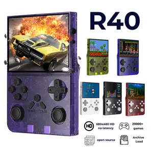R40 Retro Video Handheld Game Console Linux System 3.5 in IPS Screen Built in 3000mAH Battery 32G+64G TF Card Preinstalled Gamess for Christmas, Thanksgiving, Holiday Gift