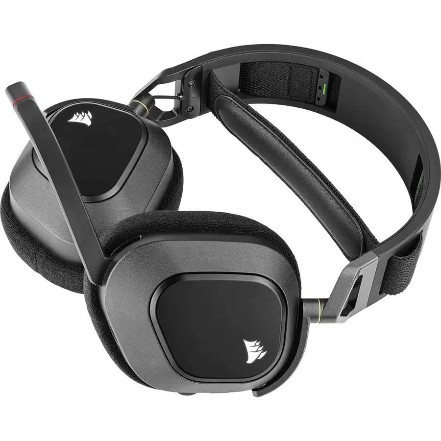 Corsair HS80 RGB WIRELESS Premium Gaming Headset with Spatial Audio Carbon