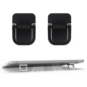 2pcs Keyboard Stands, Mini Laptop Stand for Desk, Portable Laptop Stand Compatible with MacBook Air Pro, Dell XPS, Lenovo, HP More. (Black)