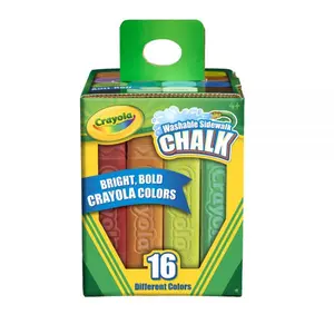 Washable Sidewalk Chalk, 16 count Crayola Brand Washable Sidewalk Chalk, 16 count Crayola Brand