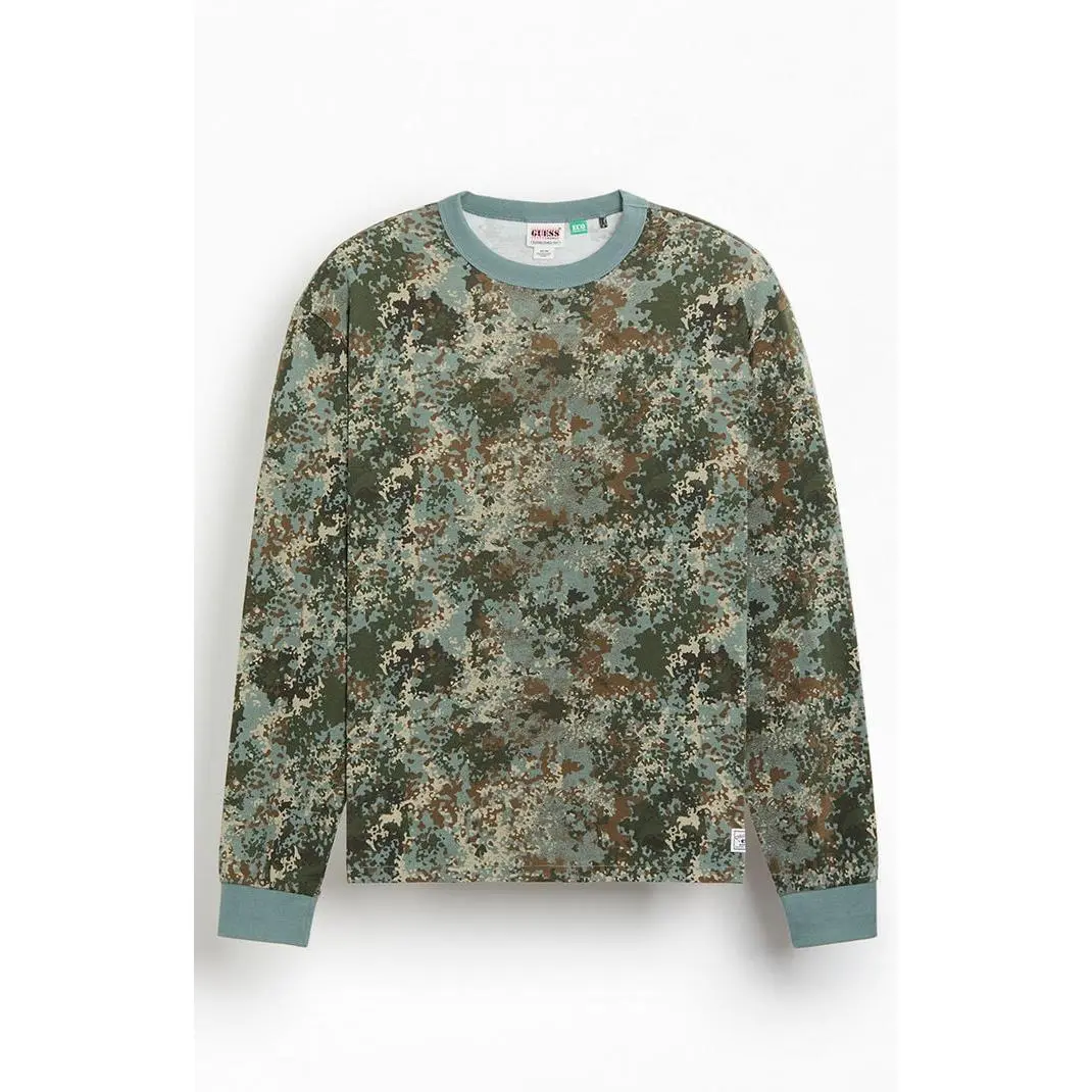 GUESS Originals Men's Camo Long Sleeve T-Shirt - Multicolor