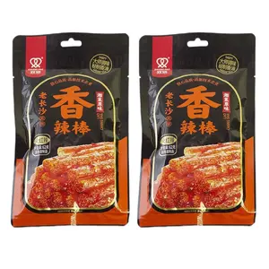 JTEDZI Latiao Spicy Strips 2.2oz (Pack of 2) | Chinese Spicy Snack Sticks | Savory Wheat Snack | Ready-to-Eat Snack Packs