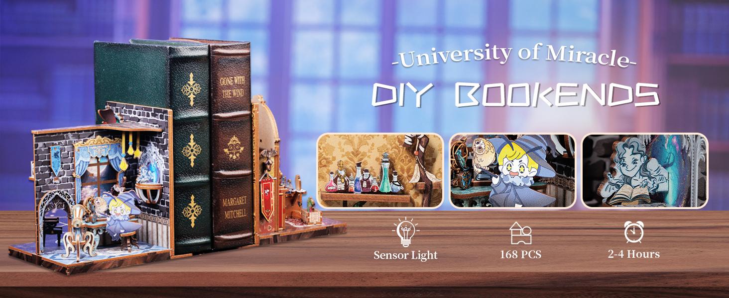 Magic University Bookend DIY Kit | Magic Theme - Fix Messy Books, Store Pens, Easy to Assemble for Beginners/Teens, Enchanted Decor, Perfect Gift for Magic Fans & Book Lovers Magic University Bookend DIY Kit | Magic Theme - Fix Messy Books, Store Pens, Easy to Assemble for Beginners/Teens, Enchanted Decor, Perfect Gift for Magic Fans & Book Lovers