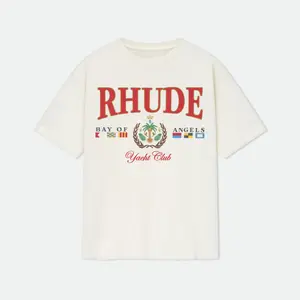 Rhude Bay Of Angels Yacht Club Logo Icon Graphic Design Shirt, POD Cotton Gildan Made In USA Shirt, Hip Hop Street Style Local Brand Outfit, Tee - Sweater - Hoodie Collection