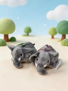 3" Zoo Elephant Plush Keychain