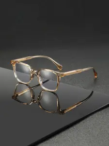 Men's Square Frame Eyeglasses, Stylish Square Frames, Fashionable Frames Glasses, High Quality Eyeglasses, Square Eyed Glasses, Casual Fashion Glasses for Daily Commute, Home, Driving, Afternoon Tea, College Wear, Lightweight Eyewear