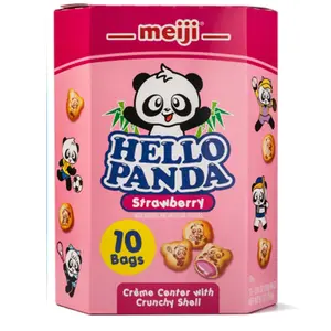 Meiji Hello Panda Cookies Strawberry Filling 9.1oz