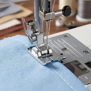 Upgraded Multi-Function Home Sewing Machine Presser Feet Set, Anti-Slip Design for Precision Stitching. Single/Double Pack Options: Hemming, Overlocking, Decorative Stitch Feet & Adjustment Tools. Essential Sewing Accessories.