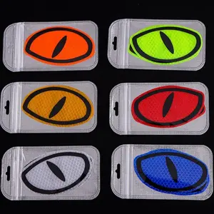 Cartoon Reflective Devil Eyes Reflective Car Sticker Electric Motorcycle Helmet Car Warning Sticker Personalized Decorative Car Sticker