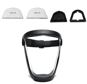 Clear Plastic Full Face Shield for Adults, Adjustable Reusable Safety Shield, Lightweight High-Definition Anti-Fog Kitchen Utensils for Full Face Protection.