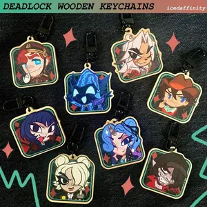 8 Ops (NOT COMBO 8) Deadlock Anime Style Wooden Keychains