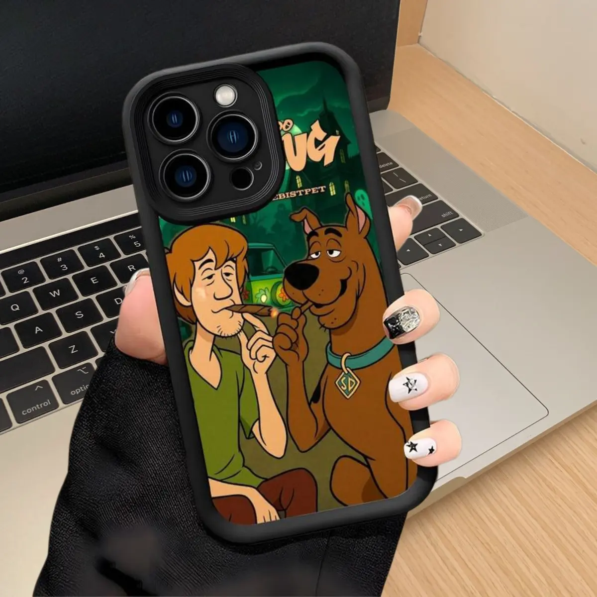 Colorful Glam Full Coverage TPU Mobile Phone Case - Personalized Scooby-Doo & Shaggy Animation Design, Shock-Resistance Protection, Compatible with iPhone 17 Air,16,15,14,13,12,11 Pro Max Plus, Cartoon Fan Accessory, Multiple Iphone Models