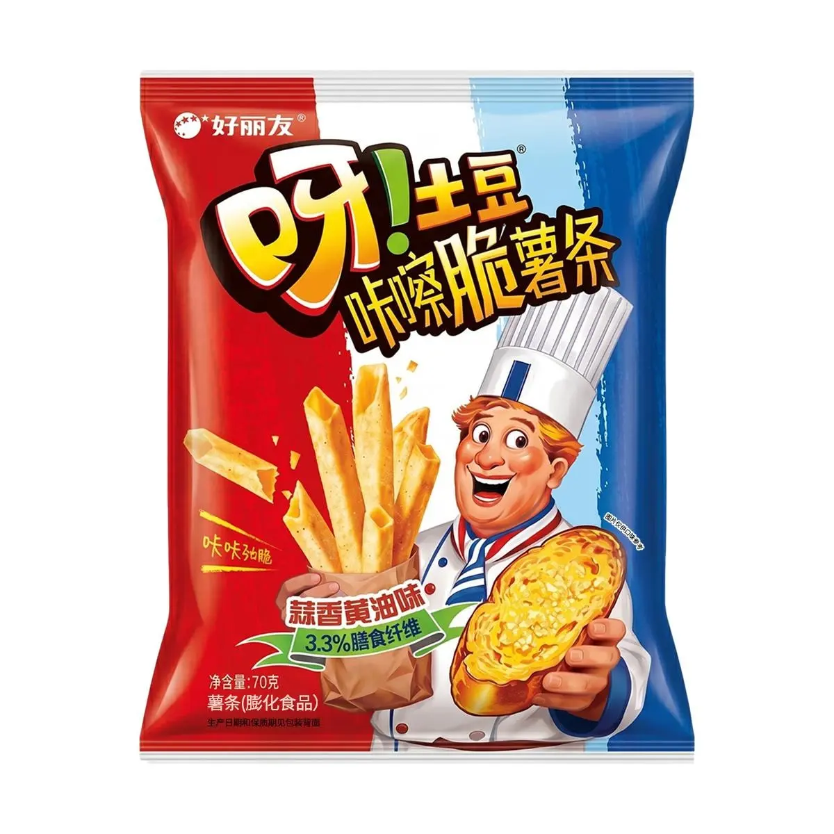 ORION.CN Garlic Butter Crispy Potato Sticks 70g - Savory Snack for TikTok