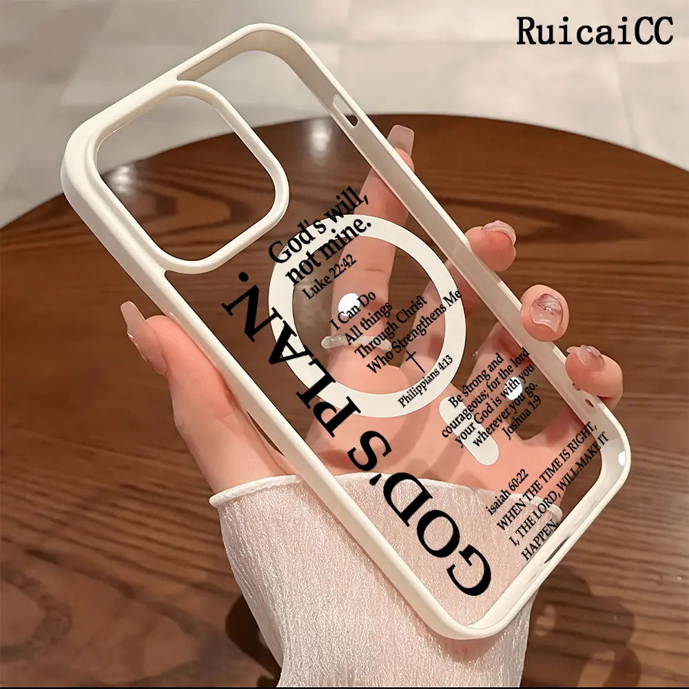 Premium Magnetic Phone Cases for iPhone11/12/13/14/15/16//17/Air/promax/Plus God's Plan Cross Faith Quote Philippians 4:13 2k cased MagSafe Ready, Anti-Fall, Springtok and Ultra-Thin Design | Perfect for Everyday Use Screen Protector Resistance