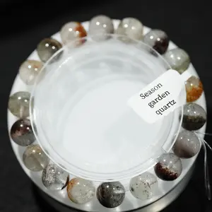 【Season garden quartz】Season Garden Quartz stone Round Beads Stretch Bracelet