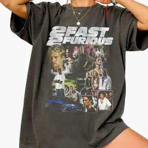 2 Fast 2 Furious Throwback Tshirt,Movie Series Tshirt Unisex Cotton Tshirt For Men And Women