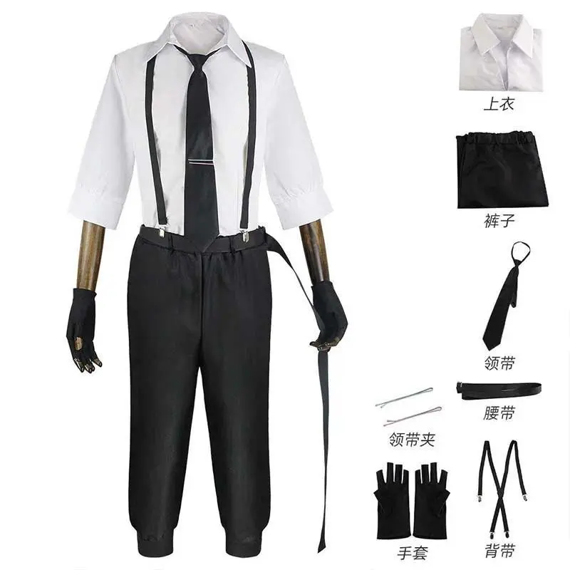 Nakajima Atsushi Cosplay Costume Shirt Pants Wig Nakajima Atsushi Full set With Outfits Wig For Comic Con