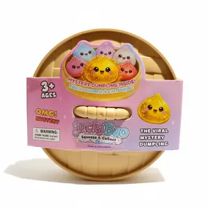 Upgraded Dumpling Squishy Mystery Bun Fidget Toy Soft TPR Material 9.5cm x 6cm Stress Relief Squeeze Toy for Adults Kids