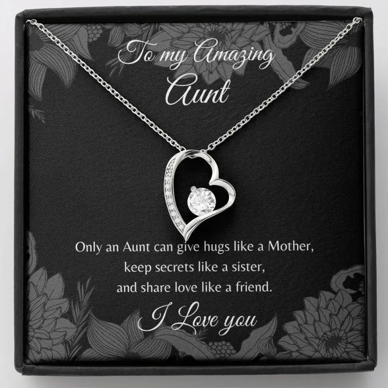 Personalized Forever Love, Aunt Gift idea, Gift for aunt, Necklace, Jewelry, Aunt Birthday, from Niece to Aunt, Aunt Give from Niece, to my Aunt