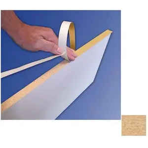212 MAIN Fast Edge PVC Finished Trim - .94 in. x 50 ft. Hardrock Maple, Durable PVC Construction, Peel-and-Stick DIY Scrapbooking & Stamping Accessory