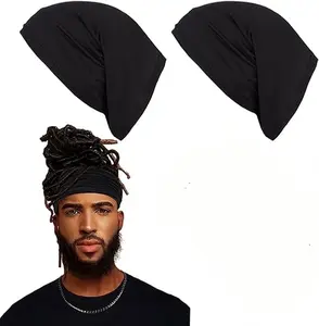 2 Pcs Dreadlock Tube Unisex Men Women Dreadlocks Bands Elastic Dreadlock Cap Head Wraps Dreads Cap Locks Headbands for Long Hair braids