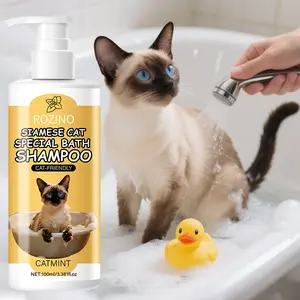 ROZINO Siamese Cat Special Bath Shampoo - Gentle Formula for Comfortable Wash & Healthy Coat Care - 100ml