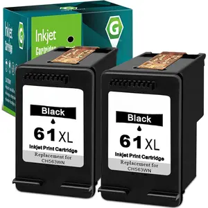 61XL Black Ink Cartridges Combo Pack Replacement for  61 Ink for Envy 4500 5530 4502 Officejet 4630 4635 Deskjet 1000 1010 Printer, 2 Pack