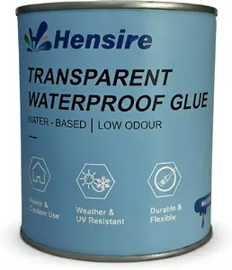 Hensire Clear Waterproof Sealant – 17oz-Based Transparent Waterproof Coating for Indoor & Use,, Concrete, Stone, Wood Surfaces
