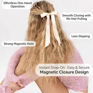Women's Metal Bow Magnetic Hair Clip, Creative Bow Decoration, Portable Hair Accessory, Holiday Small Gift, Fashionable & Stylish Design, Super Cute Clips