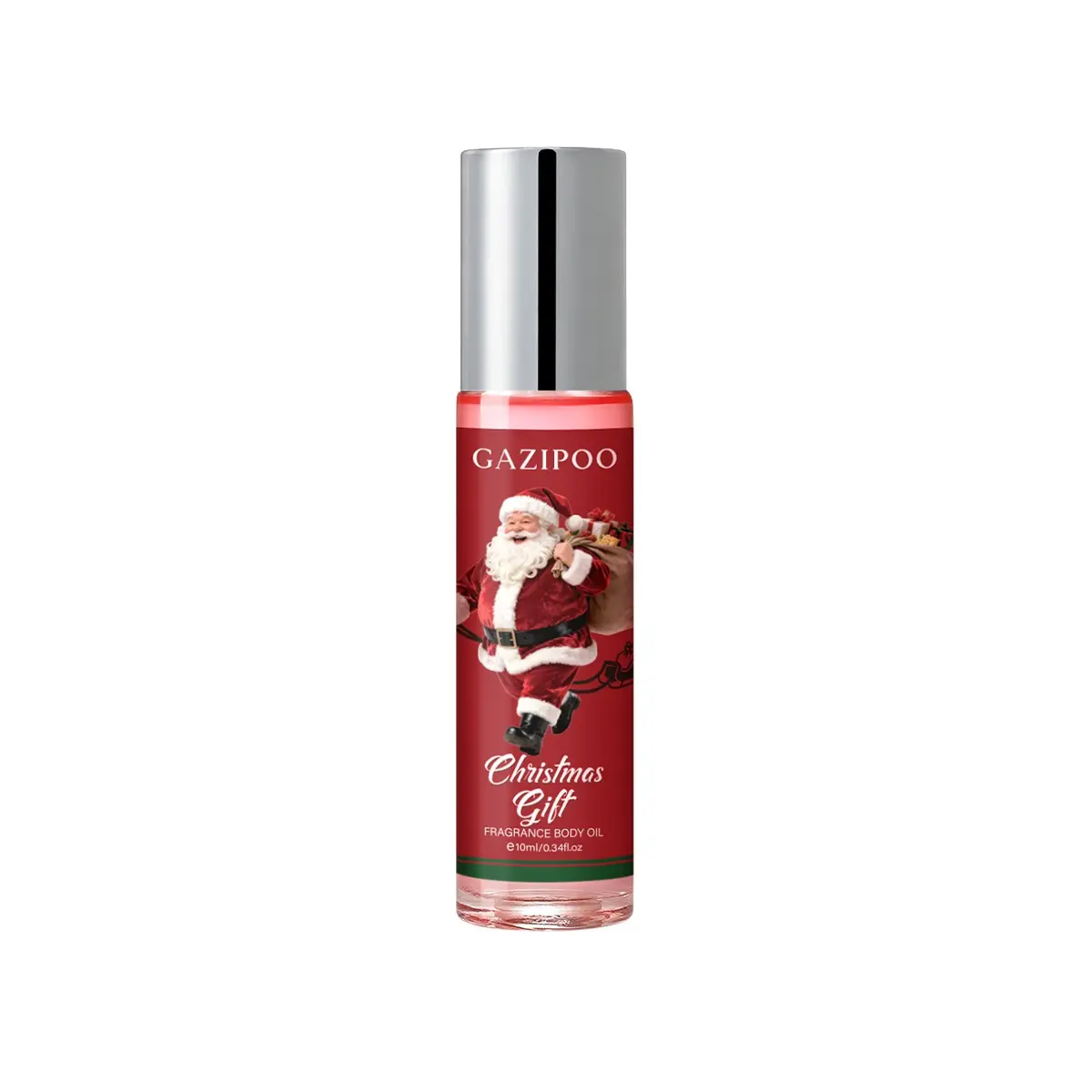 Christmas Limited Edition 10ML Rollerball Perfume, Citrus & Bergamot Top Notes, Jasmine & Rose Middle, Amber Base, Pocket-Sized Freshness