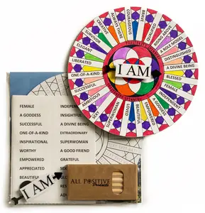 I AM Positivity Spinner Coloring Craft Activity for Women & Girls I Am Loved, Confident, Brave & Beautiful