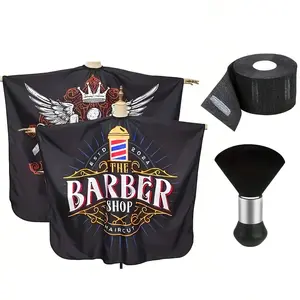 Professional Hair Salon Apron Set, Anti-static And Non Stick Hair Cutting Apron with Adjustable Neck, Equipped with A Broken Hair Cleaning Brush And Disposable Elastic Neck Strap, Salon Accessories, Salon Supplies tiktokshopspringglowup